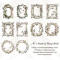Carte collage a tema uccelli tagliate al laser per scrapbooking set da 10 pezzi - Regno degli Uccelli