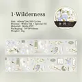 Vintage floral PET tape with white lily design and matte finish for DIY journaling - Shuye