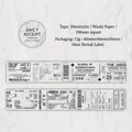 Nastro washi vintage Daily Receipt, adesivo decorativo retrò 30mm x 2m per journaling - Ricevuta Giornaliera
