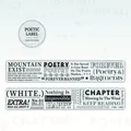 Nastro adesivo washi Poetic Label estetico per journaling con motivi di testo vintage - Etichetta Poetica