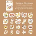 Set di 20 adesivi washi con farfalle acquerello nei toni arancione e blu vivace - Messaggero del Sole (Arancione)