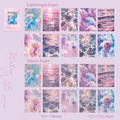 Scrapbookpapier met waterrimpeling kwallenmotief in paarsroze licht en perkament - Fantoom Kwal
