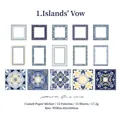 Mediterranean sea style dark phantom sticker pack with 15 navy blue vintage patterns - Island Sea Promise