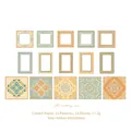 Setting Sun series vintage mandala stickers with 15 pieces of warm orange floral designs - Setting Sun
