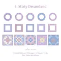 Mist Dream series lavender and blue vintage decorative scrapbooking stickers in 15 pieces - Misty Dreamland
