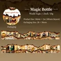 Magic Bottles washi tape with gothic alchemy elements like skulls and dried flowers - Magic Bottle