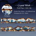Crystal Witch theme decorative washi tape with blue floral and mystical dark illustrations - Crystal Witch
