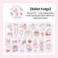 Ruban PET adhésif Ballet pour filles avec lapins roses et effet de sable scintillant - Gummies de Ballet