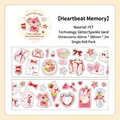 Ruban adhésif PET Heart Memory rose avec paillettes pour déco scrapbooking - Mémoire du Battement de Coeur