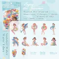 Enjoy the Summer PET stickers with swimsuit girls and beach themes for DIY journaling - Water Ripples