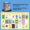 Vintage Ins-Stil Stickerbuch mit 365 Blatt einzigartigen Retro-Designs auf Kunstdruckpapier - Zufällige Notizen