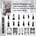 Retro Miss Hepburn fashion sticker set with girl illustrations and European architecture - Retro Elegant Style