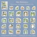 Lot de 50 stickers washi style jardin européen avec des motifs de paysages faits main - Alps Romance