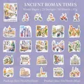 Lot de 50 autocollants washi série Rome antique pour scrapbooking motifs voyage vintage - Ancient Rome Times