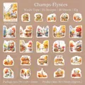 Autocollants aquarelle Champs-Élysées, 50 pièces de papier washi pour scrapbooking DIY - Champs Elysees
