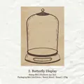 Vintage cloche butterfly wooden stamp made of beech wood for DIY scrapbooking - Butterfly Vessel