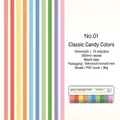Classic candy colors washi tape set of 10 rolls for scrapbooking and DIY crafts - Classic Candy Color