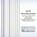 Minimalist candy colored washi tape set No.04 with thin stripes and dot patterns - Minimalist Fine Stripes