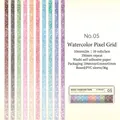 Watercolor pixel mosaic pattern washi tape set with 10 rolls of colorful decorative tape - Watercolor Pixel Grid