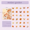 Adesivi floreali vintage Giardino Ambra 60 pezzi per scrapbooking fai da te - Giardino d'Ambra