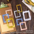 Retro decorative frame stickers in metallic colors for DIY journaling and scrapbooking - Butterfly Frame