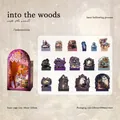 3D Magic Forest laser cut sticker set with 15 vintage scrapbooking paper designs - Contains Several Pieces / Magic Black Forest