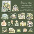Pegatinas PET de temática jardín con acabado de arena brillante para decoración DIY - Colores Naturales