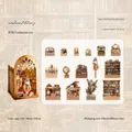 Vintage library style laser-cut scrapbook stickers set for retro paper crafts - Contains Several Pieces / Medieval Library