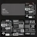 Autocollants de citations inspirantes rétro pour scrapbooking DIY sur fond noir - Magazine Ancien Testament - Ombre et Lumière