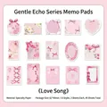 Vintage Notizzettel-Set in Rosa mit Blumen und Spitze, insgesamt 45 Blatt Papier - Liebeslieder