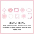 Adesivi vintage francesi rosa in carta speciale per decorazione di agende fai-da-te - Sogno Tenero