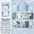 Papier de scrapbooking bleu vintage avec motifs en dentelle de la série Poésie de Rêve - Son de la Mer Étoilée