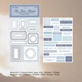 Adesivi per bordi di testo 3D per scrapbooking fai-da-te con citazioni vintage e 2 fogli - Impronta del Tempo