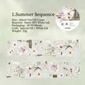 Ruban adhésif PET floral Summer Sequence avec finition mate pour DIY scrapbooking - 1. Séquence d'été