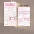 Adesivi 3D in pizzo con cornici decorative e citazioni ispiratrici per scrapbooking - Sussurro di Pizzo