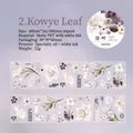Ruban PET floral avec roses blanches pour scrapbooking, 60mm par 2m autocollant mat DIY - 2. Feuille de Bourgeon