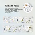 Ruban PET Winter Mist à fleurs blanches, finition mate, 60mm pour décoration de journal - 3. Brume d'Hiver