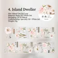 Ruban PET floral mat avec encre blanche pour décoration de scrapbooking DIY - 4. Île d'Envoi