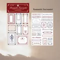 Adesivi vintage bordi Incontro Romantico con citazioni per decorazioni scrapbooking DIY - Incontro Romantico