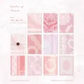 Garden of Flowers vintage lace decorative paper set with 10 floral designs for scrapbooking - Garden of Flowers / Pink Purple