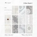 Vintage Mist Mark lace scrapbooking paper set with ten distinct decorative patterns - Mist Mark / Gray