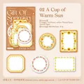 Floral relief specialty paper stickers with sunflower and rose patterns for scrapbooking - A Cup of Sunshine