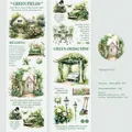 Spring Forest PET-Klebeband mit Aquarell-Gartenmotiven für Scrapbooking und DIY - Frühlingswald