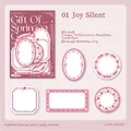 Pegatinas florales Silent Joy con relieve 3D para decoración de álbumes de recortes - Alegría Silenciosa