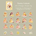 Set di 20 adesivi in PET Limone Soleggiato con illustrazioni a tema tea party per diari - Limone Soleggiato