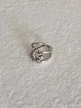 Geflochtener Retro S925 Sterlingsilber Ring mit gekreuztem Design und Vintage-Finish - Thai-Silber