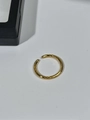 Minimalistischer S925 Sterlingsilber Ring offen mit vergoldeter gedrehter Textur - Gold