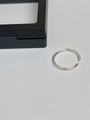 Minimalistischer offener Ring aus Sterlingsilber mit gedrehter Seilstruktur - Silber
