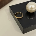 Minimalistische S925 zilveren verstelbare open ring met gouden textuur afwerking - Verstelbare Open Stijl / Goud