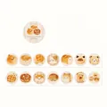 Cute bread and pet theme DIY decorative tape with 14 unique illustrated sticker patterns - Fragrant and Soft Bread